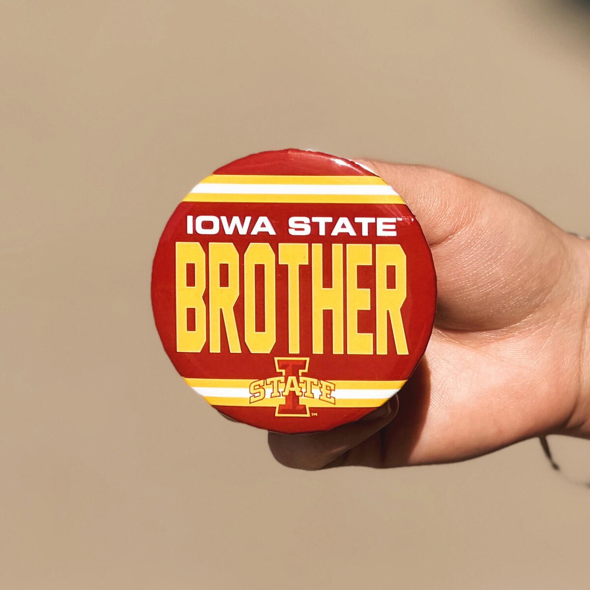 Iowa State Brother Pin 3-inch
